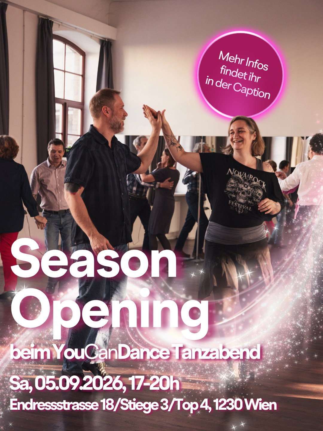YouCanDance Tanzabend Wei-Ken Grosmann-Liao Tanzschule Tanzstudio Tanzzentrum Liesing Atzgersdorf Ballroom Dance Paartanz Gesellschaftstanz Tanzkurs
